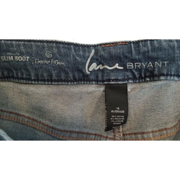 Lane Bryant dark wash Slim Boot denim jeans - Picture 3 of 6
